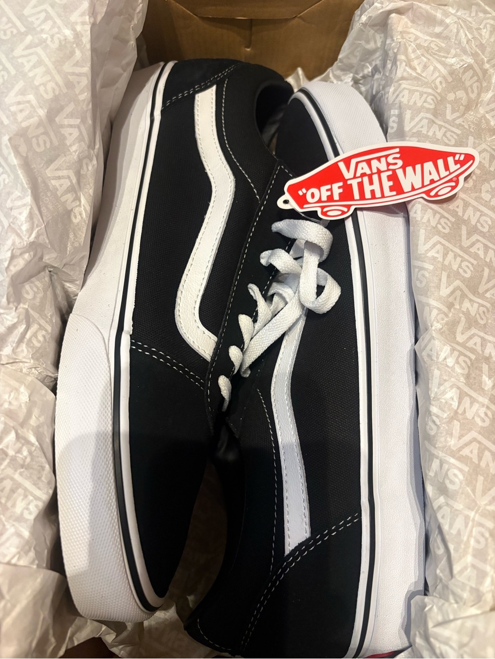 Vans Black and White Old Skool Skate Sneakers